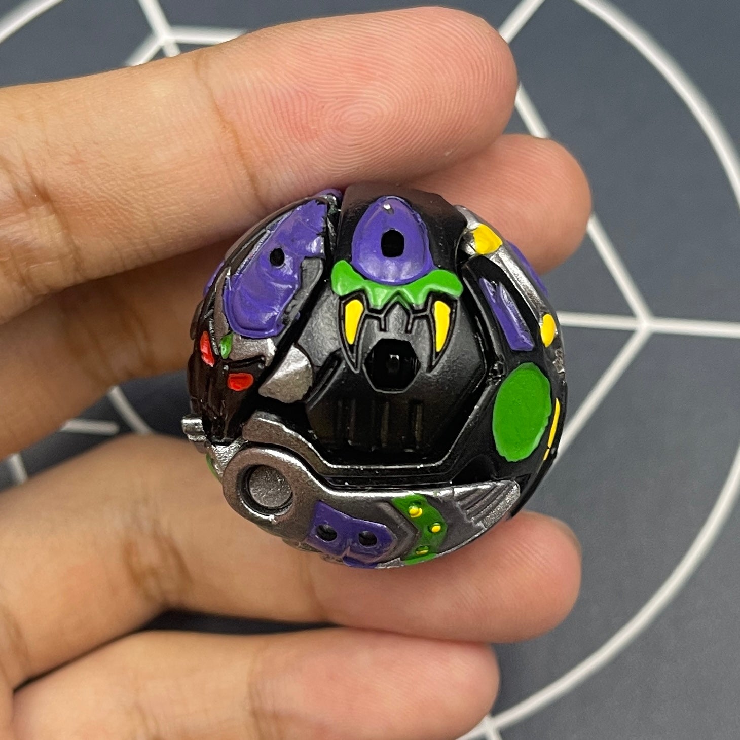 Horridian B2 Darkus Custom Painted | Bakugan Mechtanium Surge