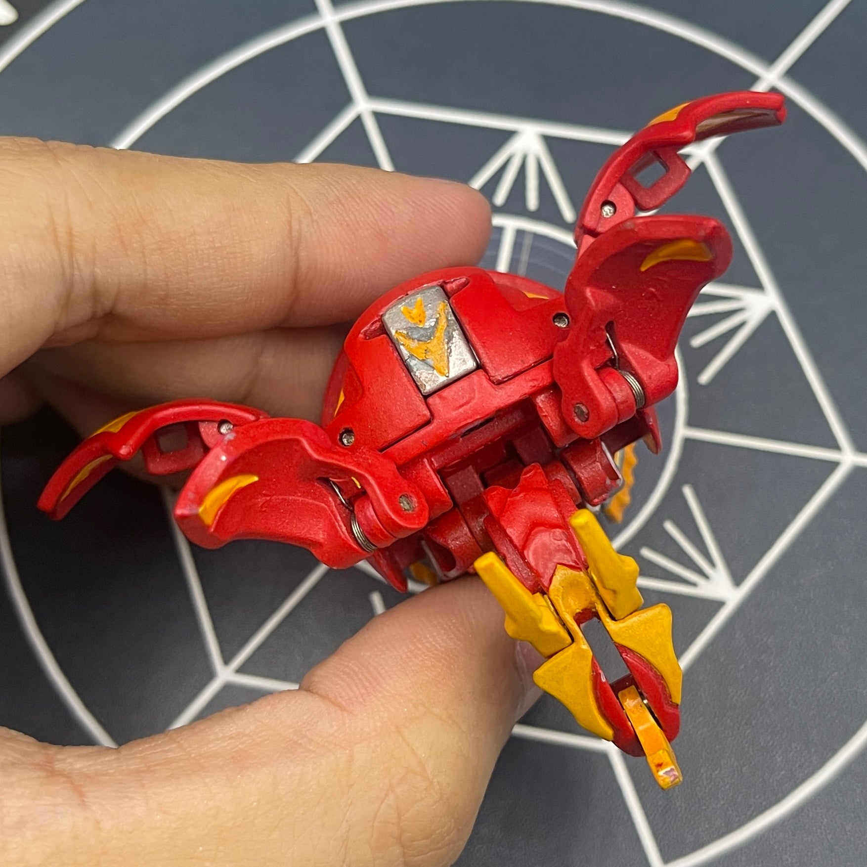 Mercury Dragonoid B2 Pyrus Custom Painted | Bakugan Mechtanium Surge