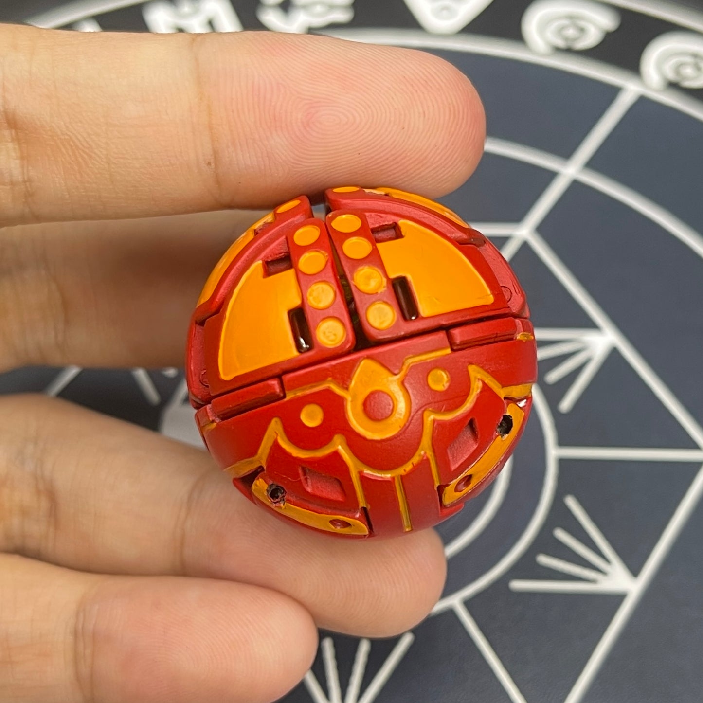 Bakugan Fourtress B2 Pyrus | Repainted To Match The Anime Colors | Toy Bakugan Battle Brawlers