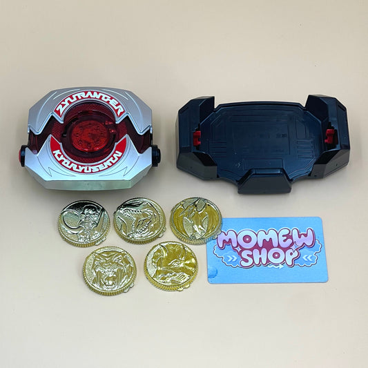 DX Dino Buckler & Power Morphers from Mighty Morphin Power Rangers also known as DX Change from Super Sentai Zyuranger 1992, vintage DX Morpher roleplay collectible for Zyuranger fans.