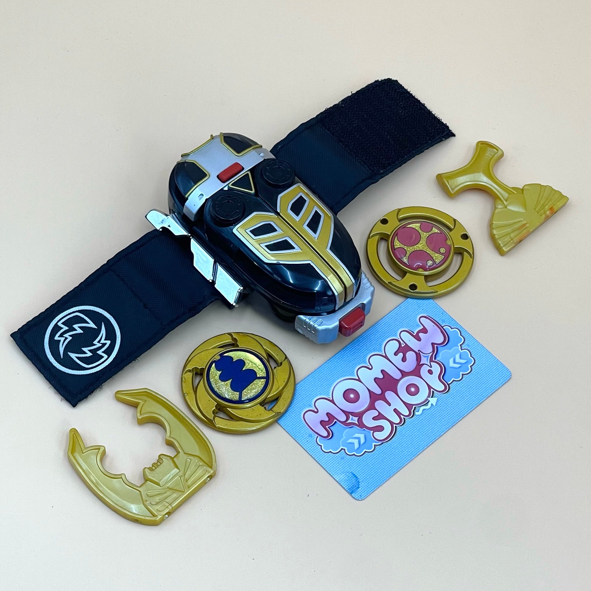 DX Thunder Morpher and DX Gourai Changer from Power Rangers Ninja Storm 2002, also known as DX Change from Super Sentai Hurricaneger 2002, vintage DX Morpher roleplay collectible for Thunder Rangers fans.