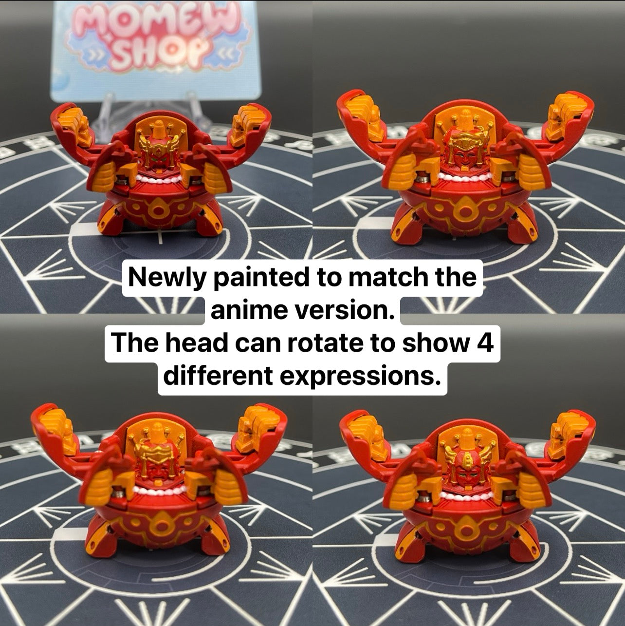 Bakugan Fourtress B2 Pyrus | Repainted To Match The Anime Colors | Toy Bakugan Battle Brawlers