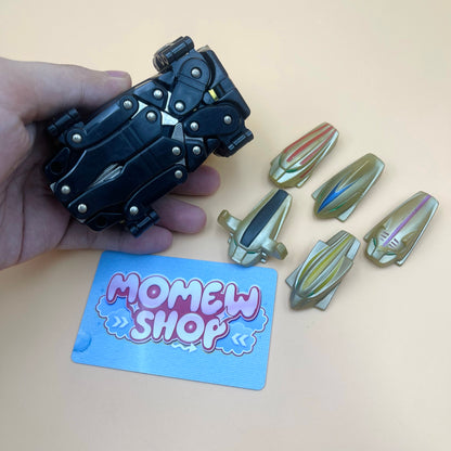 DX Growl Phone Morpher and G Phone, vintage roleplay collectible from Power Rangers Wild Force 2002 and Super Sentai Gaoranger 2001 for Wild Force Ranger fans.