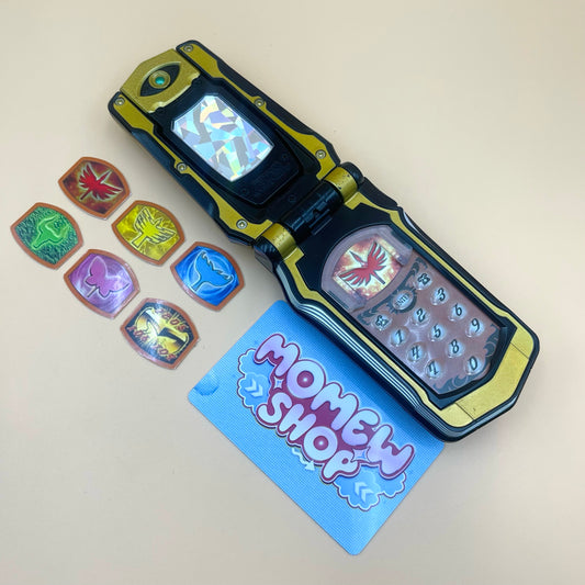 DX MagiPhone & DX Mystic Morpher from Power Rangers Mystic Force 2006, also known as DX Change from Super Sentai Magiranger 2005, vintage DX Morpher roleplay collectible for Mystic Rangers fans.
