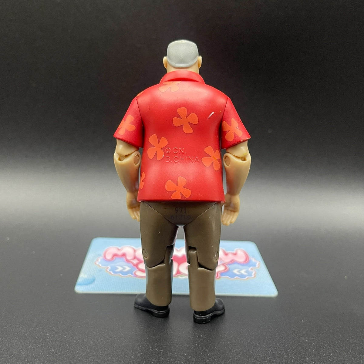 Back view of the Ben 10 Alien Force Grandpa Max action figure.