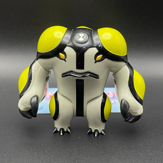 Ben 10 Classic Cannonbolt alien action figure front view showing yellow and white armored body
