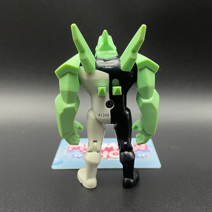 Back view of the Ben 10 Classic Diamondhead mutant action figure showing crystal details.