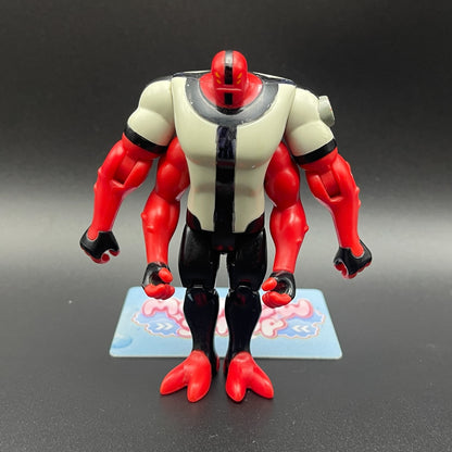 Ben 10 Classic Four Arms alien action figure front view showing red skin and four-armed body structure.
