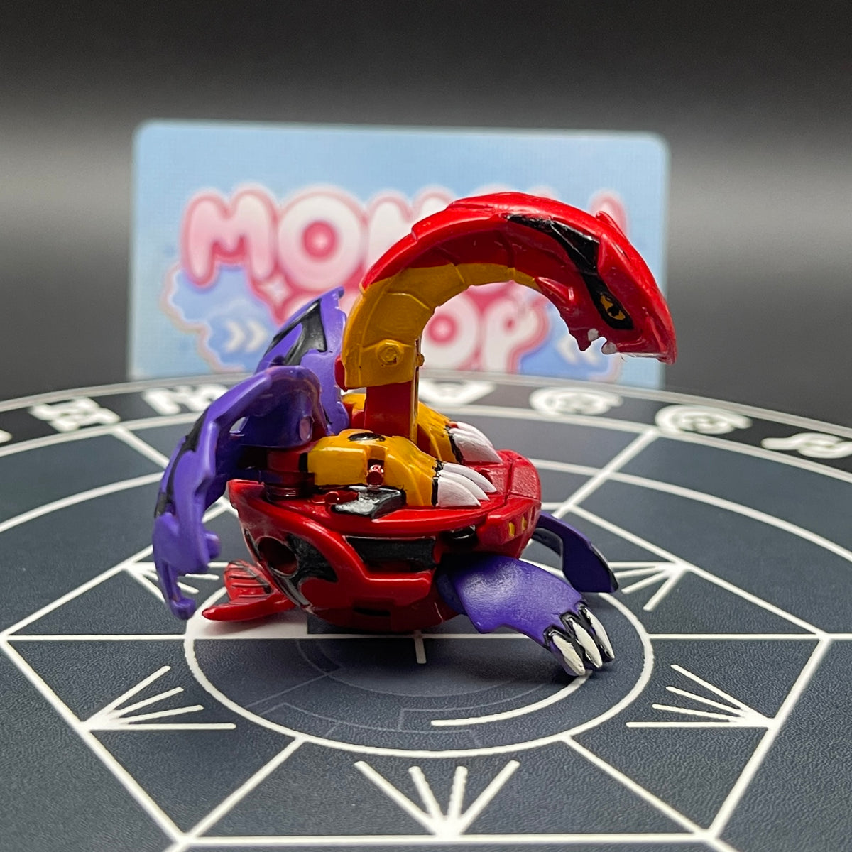 Side profile view of the customized Bakugan Battle Brawlers Druman figure.