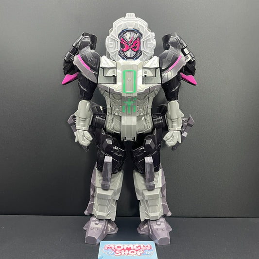 Front view of Bandai DX Time Mazine in Zi-O Mode from Kamen Rider Zi-O mecha toy figure.