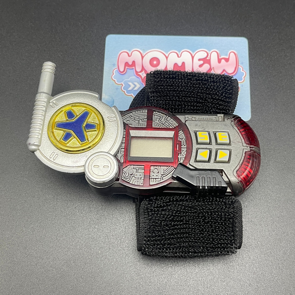 Power Rangers Lightspeed Rescue Rescue Morpher in open mode with replacement black wrist strap.