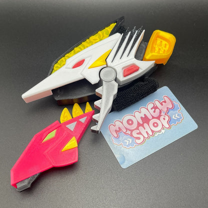 Disassembled pieces of the 3D printed White Drago Morpher prop.